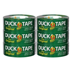 imageDuck Brand AllPurpose Duct Tape Silver 188 in x 60 yd 6 Rolls 2428176 Rolls  45 yds