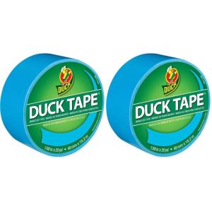imageDuck Brand Duck Color Duct Tape 6Roll Metallic Chrome 1303158CElectric Blue