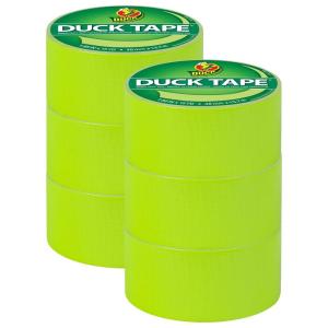 imageDuck Brand Duck Color Duct Tape 6Roll Metallic Chrome 1303158CFluorescent Citrus
