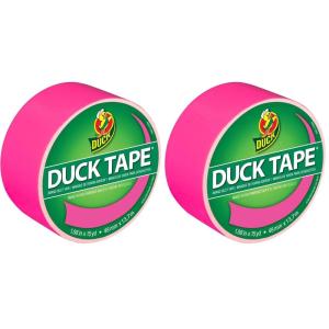 imageDuck Brand Duck Color Duct Tape 6Roll Metallic Chrome 1303158CNeon Pink