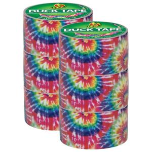 imageDuck Brand Duck Printed Duct Tape 6Roll Love Tie Dye 283268CLove Tie Dye