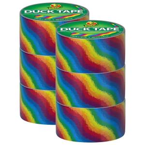imageDuck Brand Duck Printed Duct Tape 6Roll Love Tie Dye 283268CRainbow