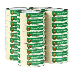 imageDuck Brand General Purpose Masking Tape 094 Inches by 60 Yards Beige 36 Rolls per Pack 286655094 Inch x 60 Yards
