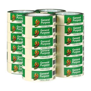 imageDuck Brand General Purpose Masking Tape 094 Inches by 60 Yards Beige 36 Rolls per Pack 286655141 Inch x 60 Yards