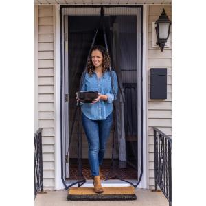 imageDuck Brand HandsFree Magnetic Screen Door for Standard Width Door  Mesh Patio Door and Bug Screen with Magnets  39 x 86 Inches BlackScreen Door