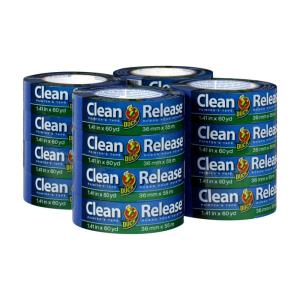 imageDuck Clean Release Blue Painters Tape 1Inch 094Inch x 60Yard 6 Rolls 360 Total Yards 24045916 Rolls  141 x 60 Yds