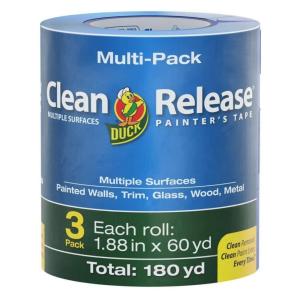 imageDuck Clean Release Blue Painters Tape 1Inch 094Inch x 60Yard 6 Rolls 360 Total Yards 2404593 Rolls  188 x 60 Yds