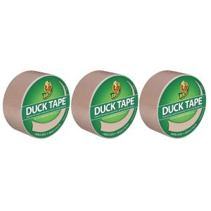 imageDuck Color Duct Tape 3Pack 188 Inches x 30 Yards 90 Yards Total 3Roll Pack Black 3 Piece 242913Beige