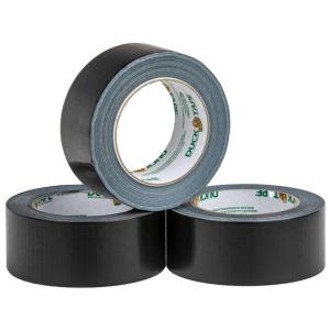 imageDuck Color Duct Tape 3Pack 188 Inches x 30 Yards 90 Yards Total 3Roll Pack Black 3 Piece 242913Black