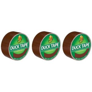 imageDuck Color Duct Tape 3Pack 188 Inches x 30 Yards 90 Yards Total 3Roll Pack Black 3 Piece 242913Brown