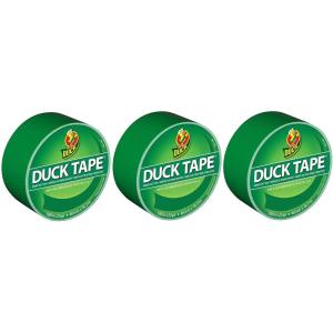 imageDuck Color Duct Tape 3Pack 188 Inches x 30 Yards 90 Yards Total 3Roll Pack Black 3 Piece 242913Green