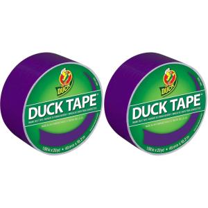 imageDuck Color Duct Tape 3Pack 188 Inches x 30 Yards 90 Yards Total 3Roll Pack Black 3 Piece 242913Purple