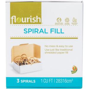 imageFlourish Brand 100 Recycled Spiral Cushion Fill Brown 6 Cubic Feet Total 287539Spiral Cushion Fill
