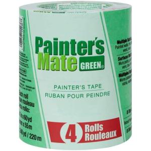 imagePainters Mate Green 8Day Painting Tape 141Inch by 60Yard 4Pack of Rolls 684275