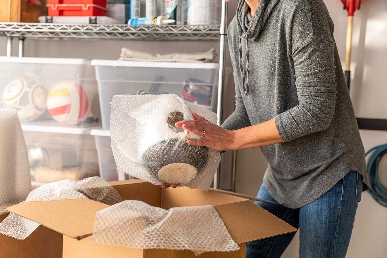 imageDuck Brand Small Bubble Cushioning Wrap for Moving Shipping ampamp Mailing 600 FT Bubble Packing Wrap Extra Protection Packaging Boxes ampamp Mailers Clear Bubble Roll Moving Supplies 150 FT Each 4 Rolls12 in x 175 ft