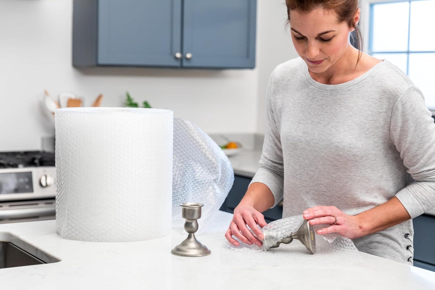imageDuck Brand Small Bubble Cushioning Wrap for Moving Shipping ampamp Mailing 600 FT Bubble Packing Wrap Extra Protection Packaging Boxes ampamp Mailers Clear Bubble Roll Moving Supplies 150 FT Each 4 Rolls12 in x 175 ft