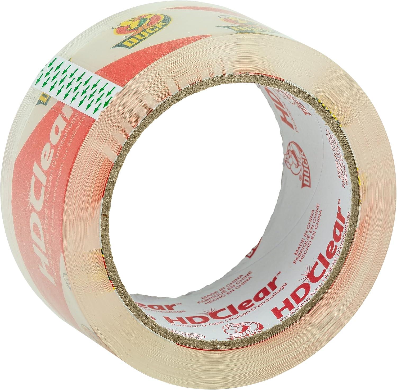 imageDuck HD Clear Packing Tape Refills  12 Rolls of Strong Heavy Duty Packing Tape for Shipping and Moving Boxes and Packaging  188 In x 546 Yards  3quot Core  Clear 2877332 Rolls  546 yds Pack of 6