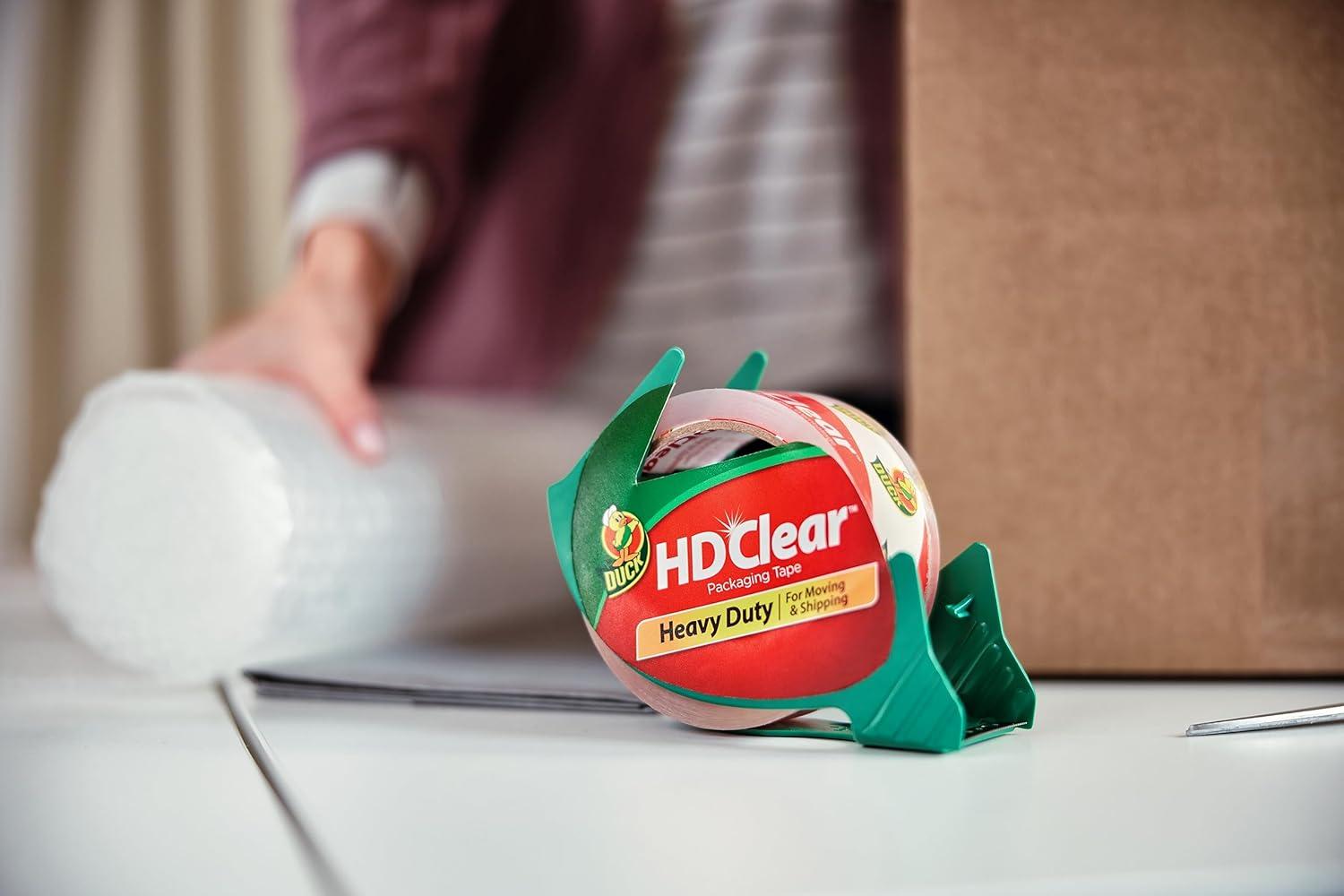 imageDuck HD Clear Packing Tape Refills  12 Rolls of Strong Heavy Duty Packing Tape for Shipping and Moving Boxes and Packaging  188 In x 546 Yards  3quot Core  Clear 2877332 Rolls  546 yds Pack of 6