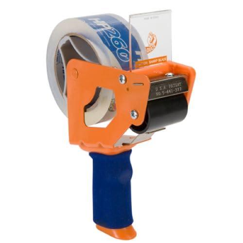 imageDuck High Performance Clear Packing Tape with BladeSafe Dispenser  Tape Gun with HP260 Strong Packaging Tape for Shipping Moving Mailing ampamp Boxes  3quot Core 188 Inch x 60 Yards Clear 1078566