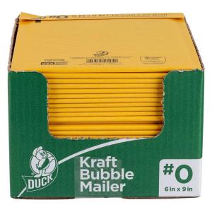 imageDuck Brand 0 Kraft Bubble Mailer Manila 6 inch x 9 inch 25 Pack