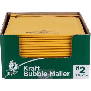 imageDuck Brand 2 Kraft Bubble Mailer Manila 85 inch x 11 inch 25 Pack