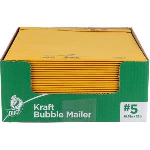 imageDuck Brand 5 Kraft Bubble Mailer Manila 105 inch x 15 inch 25 Pack