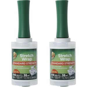 imageDuck Brand Stretch Wrap Roll Clear 5 inches by 1000 feet 1 Pack White 2858495 2Pack
