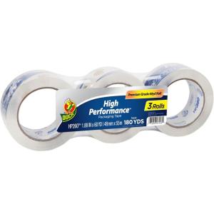 imageDuck HP260C03 Packing Tape Refill 3 Rolls 188 Inch x 60 Yard Clear 655074