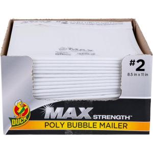imageDuck Max 2 Poly Bubble Mailer White 85 inch x 11 inch 25 Pack