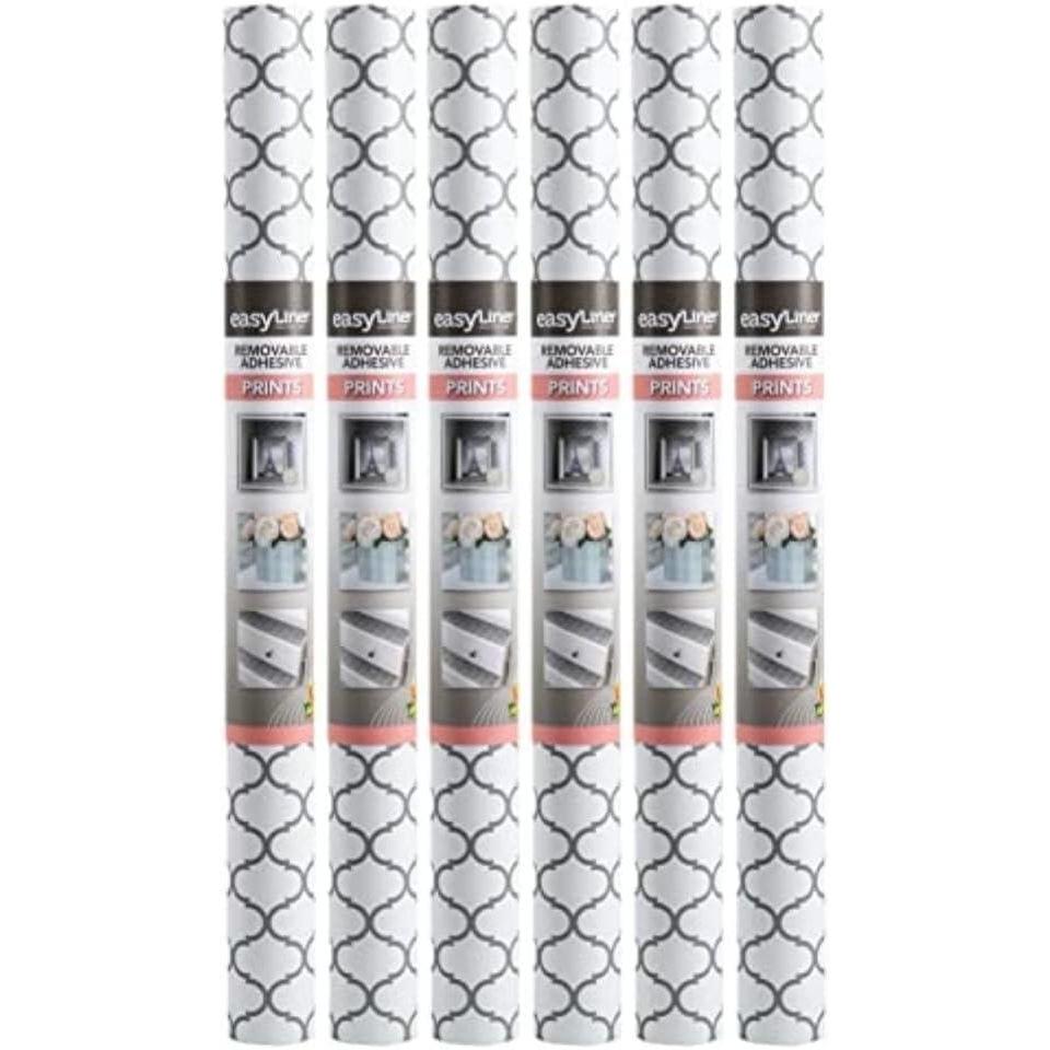 imageEasyLiner Adhesive Shelf Liner for Cabinets ampamp Cupboards  Easy to Install ampamp Cut to Fit  SelfAdhesive Shelf Paper  Peel and Stick Shelf Liner  Easy to Clean ampamp Removable  90 Total Feet  SoapstoneGray Quatrefoil