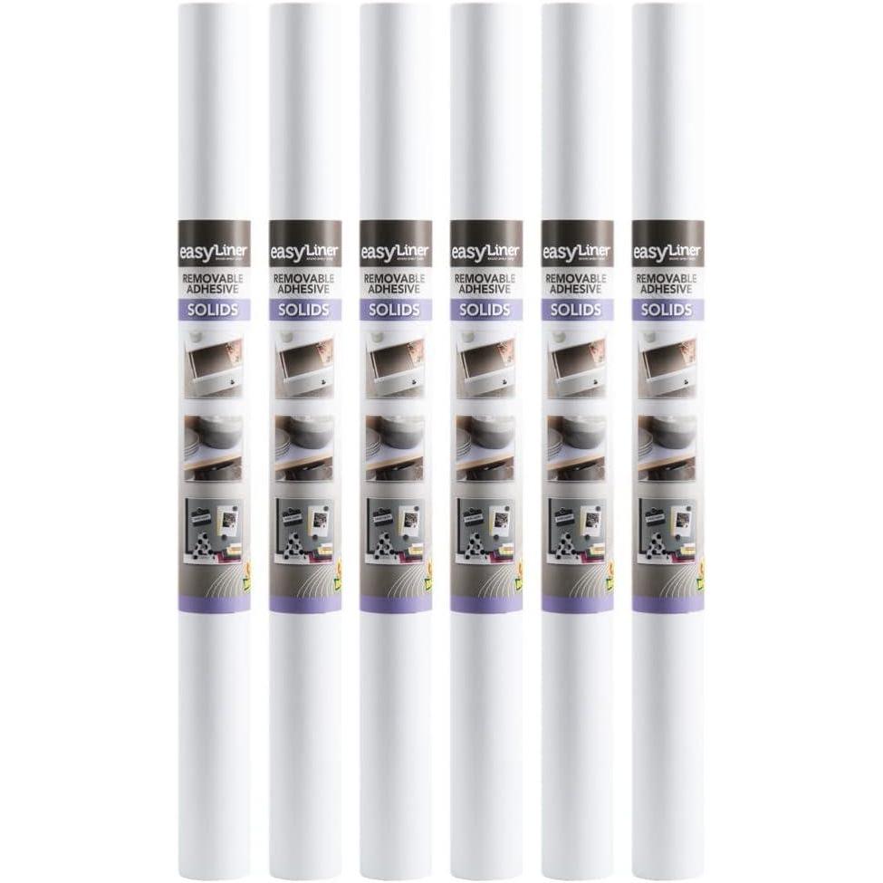 imageEasyLiner Adhesive Shelf Liner for Cabinets ampamp Cupboards  Easy to Install ampamp Cut to Fit  SelfAdhesive Shelf Paper  Peel and Stick Shelf Liner  Easy to Clean ampamp Removable  90 Total Feet  SoapstoneWhite