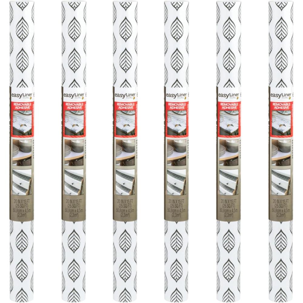 imageEasyLiner Adhesive Shelf Liner for Cabinets ampamp Cupboards  Easy to Install ampamp Cut to Fit  SelfAdhesive Shelf Paper  Peel and Stick Shelf Liner  Easy to Clean ampamp Removable  90 Total Feet  SoapstoneGray Pin Feather