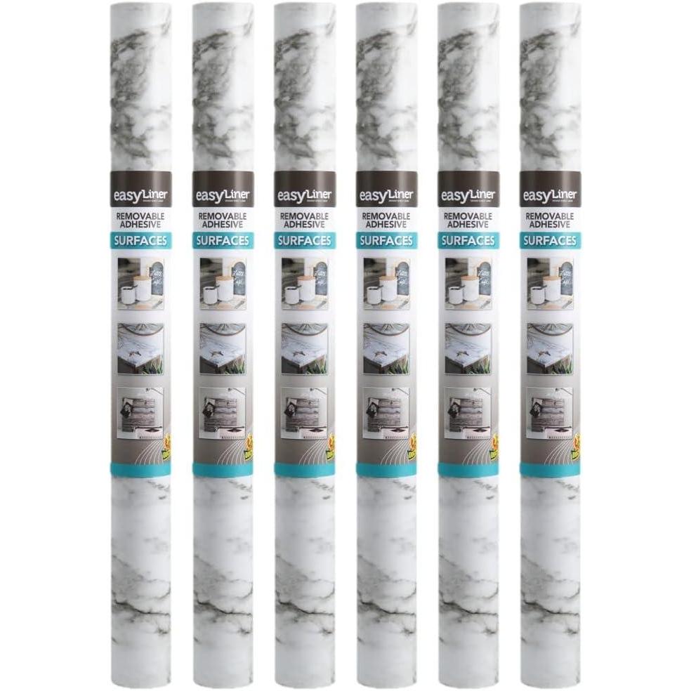 imageEasyLiner Adhesive Shelf Liner for Cabinets ampamp Cupboards  Easy to Install ampamp Cut to Fit  SelfAdhesive Shelf Paper  Peel and Stick Shelf Liner  Easy to Clean ampamp Removable  90 Total Feet  SoapstoneGray Marble