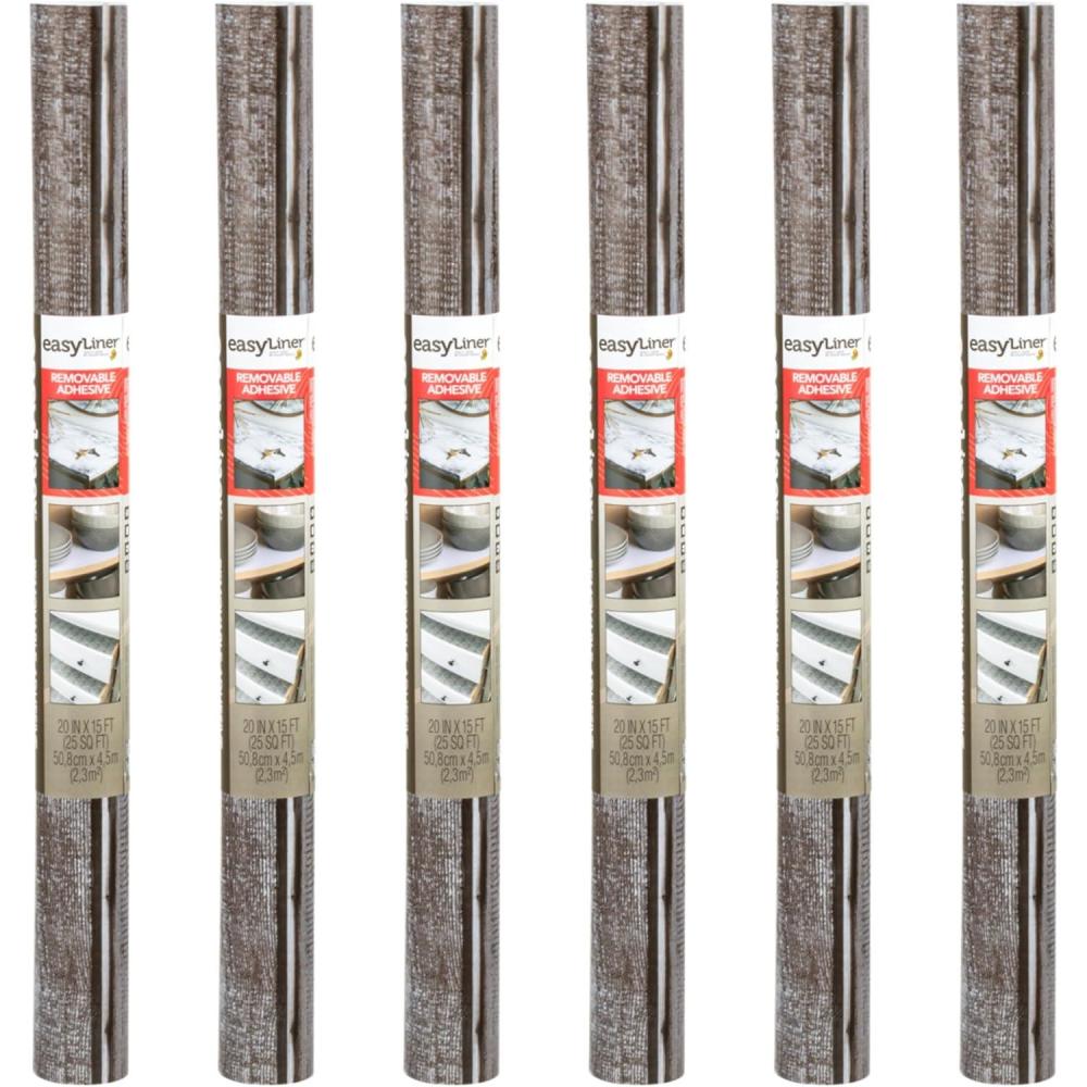 imageEasyLiner Adhesive Shelf Liner for Cabinets ampamp Cupboards  Easy to Install ampamp Cut to Fit  SelfAdhesive Shelf Paper  Peel and Stick Shelf Liner  Easy to Clean ampamp Removable  90 Total Feet  SoapstoneWeathered Wood