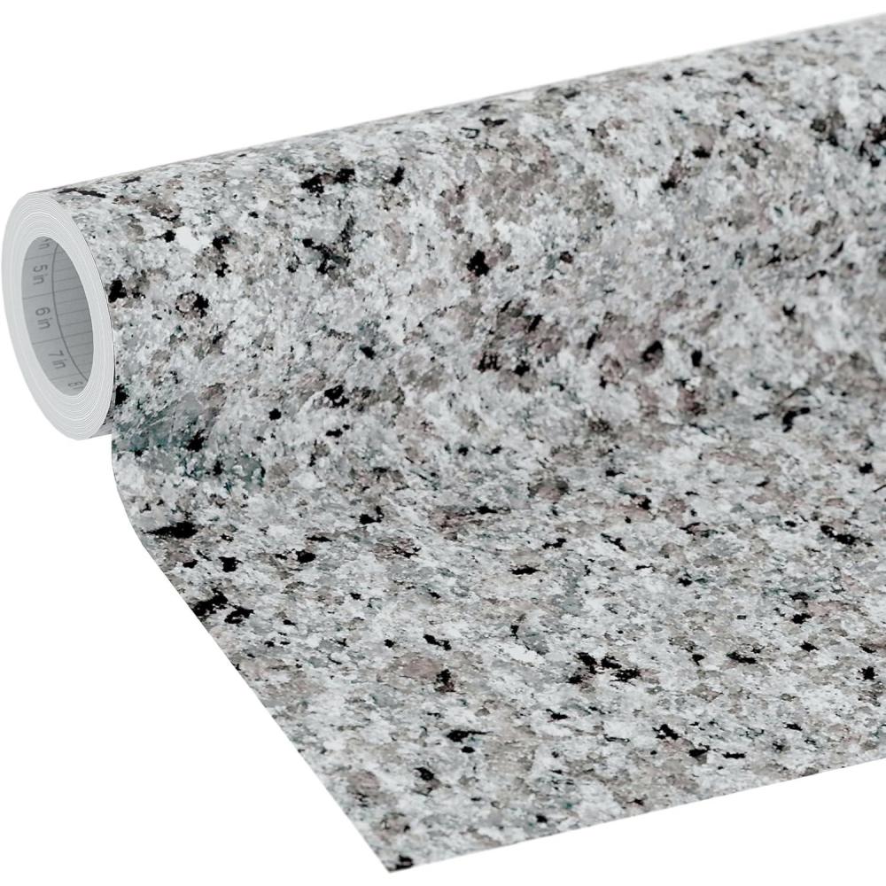 imageEasyLiner Peel ampamp Stick Decor Removable Peel and Stick Wallpaper  Self Adhesive Decorative Shelf Paper for Cabinets Walls Resurfacing Projects  Adhesive Shelf Liner  20in x 18ft  Black GinghamGray Granite