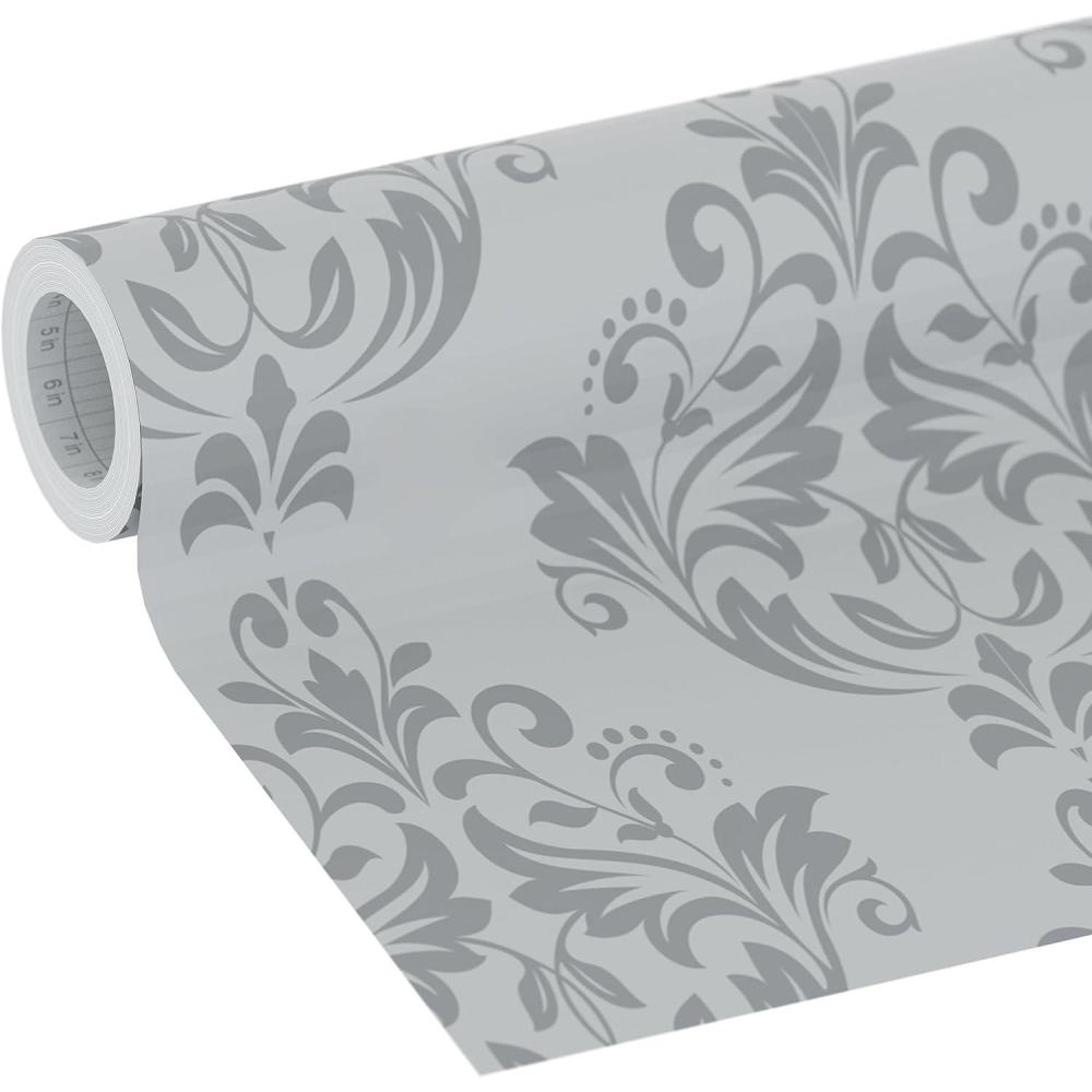 imageEasyLiner Peel ampamp Stick Decor Removable Peel and Stick Wallpaper  Self Adhesive Decorative Shelf Paper for Cabinets Walls Resurfacing Projects  Adhesive Shelf Liner  20in x 18ft  Black GinghamVictorian Print
