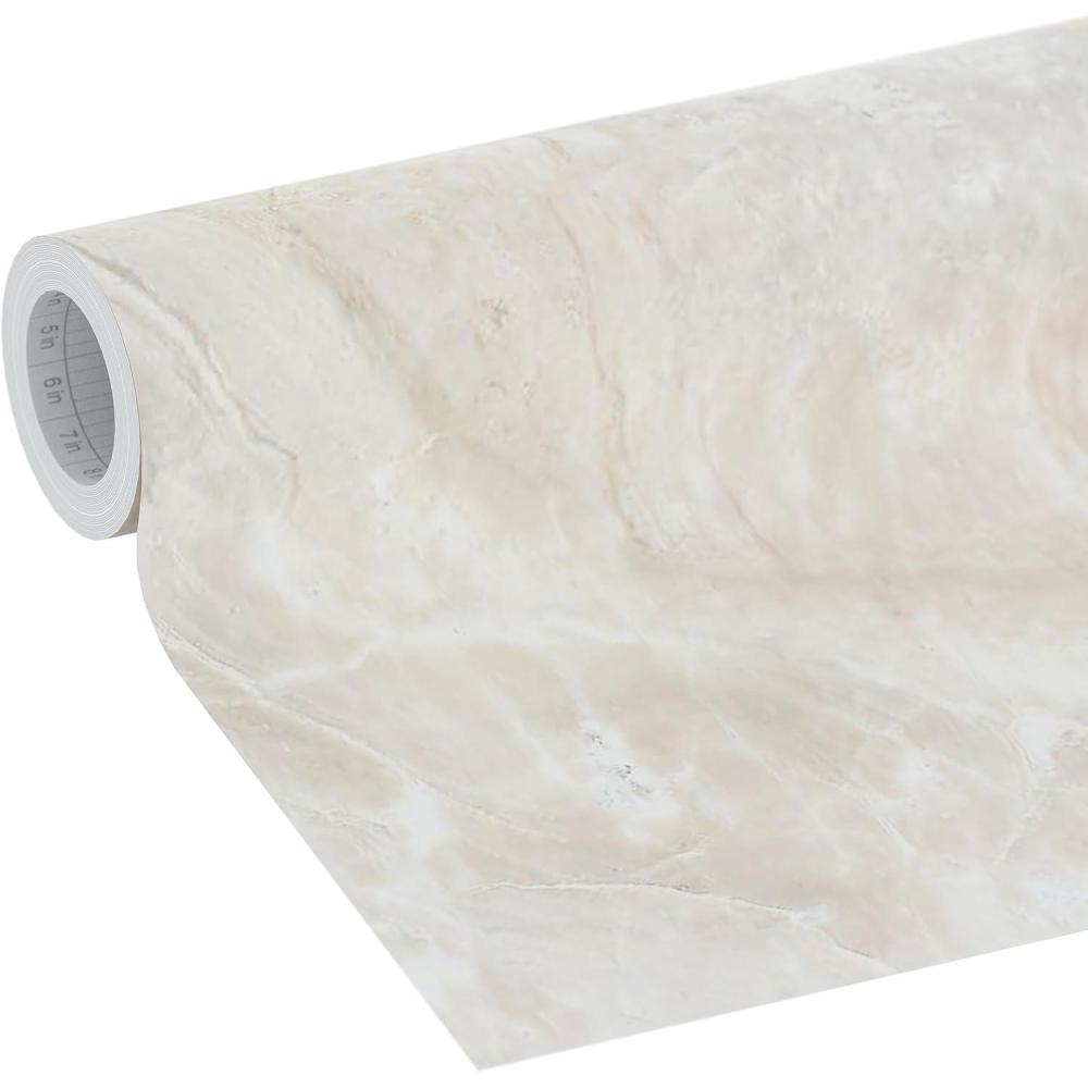imageEasyLiner Peel ampamp Stick Decor Removable Peel and Stick Wallpaper  Self Adhesive Decorative Shelf Paper for Cabinets Walls Resurfacing Projects  Adhesive Shelf Liner  20in x 18ft  Black GinghamTaupe Marble