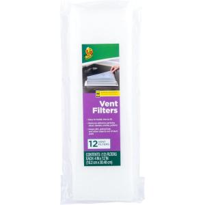 imageDuck Brand Air Vent Filters Reduce Airborne Particles like Dust Dander Pollen and Trap Debris in your Ventilation System Air Register Vent Filters for Home 4 In x 12 In 12Pack White4 x 12