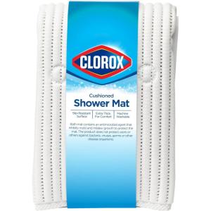 imageDuck Brand Clorox Vinyl Bath Mat for Tubs Non Slip Bathtub Mat with Suction Cups for use in Non Textured Bathtubs and Shower Stalls 17 Inches x 36 Inches Clear21 x 21 Rectangular