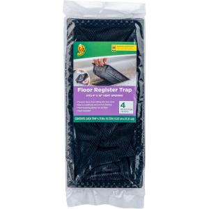 imageDuck Brand Floor Register Vent Trap Screens for Air Vents Catch Small Items and Stop Small Objects from Falling Through Home Vent Air Filters are Easy to Install and Clean 4quot x 10quot 4Pack Black4 x 10