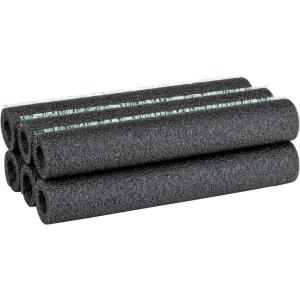 imageDuck Brand Foam Pipe Covers Pipe Insulation Foam Tubes for Hot and Cold Water Pipes Pre Slit and Self Sealing Adhesive Edge 075 in x 1 Ft 6 Sticks Per Package 6 Feet Total Black