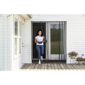 imageDuck Brand HandsFree Magnetic Screen Door for Standard Width Door  Mesh Patio Door and Bug Screen with Magnets  39 x 86 Inches BlackFrenchSliding Doors