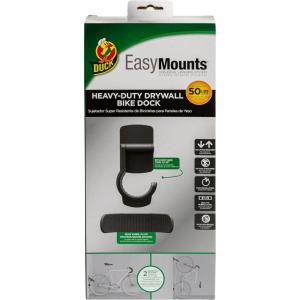 imageDuck EasyMounts Garage Organization Kit  2 Heavy Duty Hooks and 1 Mop ampamp Broom Holder  Wall Mount Hanging Storage  No Tool Drywall Install  Black Includes All Hanging HardwareBike Dock