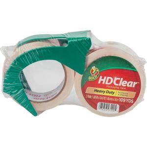 imageDuck HD Clear Packing Tape Refills  12 Rolls of Strong Heavy Duty Packing Tape for Shipping and Moving Boxes and Packaging  188 In x 546 Yards  3quot Core  Clear 2877332 Rolls  546 yds