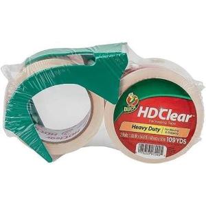 imageDuck HD Clear Packing Tape Refills  12 Rolls of Strong Heavy Duty Packing Tape for Shipping and Moving Boxes and Packaging  188 In x 546 Yards  3quot Core  Clear 2877332 Rolls  546 yds Pack of 6