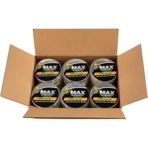 imageDuck Max Strength Clear Packing Tape Refills  12 Rolls of Maximum Strength Heavy Duty Packaging Tape for Shipping ampamp Moving Boxes  3quot Core  188 Inch x 546 Yards  Clear 287734
