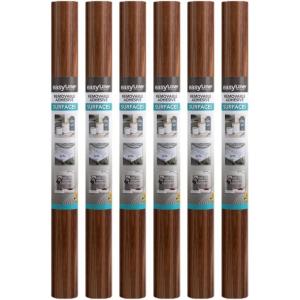 imageEasyLiner Adhesive Shelf Liner for Cabinets ampamp Cupboards  Easy to Install ampamp Cut to Fit  SelfAdhesive Shelf Paper  Peel and Stick Shelf Liner  Easy to Clean ampamp Removable  90 Total Feet  SoapstoneDark Oak