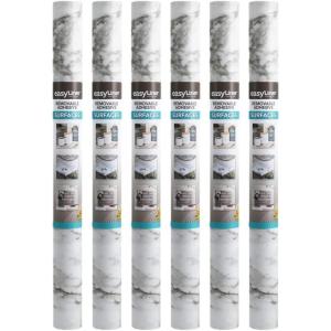 imageEasyLiner Adhesive Shelf Liner for Cabinets ampamp Cupboards  Easy to Install ampamp Cut to Fit  SelfAdhesive Shelf Paper  Peel and Stick Shelf Liner  Easy to Clean ampamp Removable  90 Total Feet  SoapstoneGray Marble