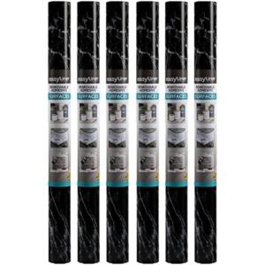 imageEasyLiner Adhesive Shelf Liner for Cabinets ampamp Cupboards  Easy to Install ampamp Cut to Fit  SelfAdhesive Shelf Paper  Peel and Stick Shelf Liner  Easy to Clean ampamp Removable  90 Total Feet  SoapstoneBlack Marble