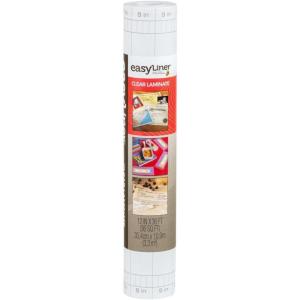 imageEasyLiner Clear Adhesive Shelf Liner for Cabinets Cupboards ampamp Protective Covering  Peel and Stick Shelf Liner Easy to Cut ampamp Fit  Self Adhesive ampamp Removable  20quot x 30 Feet  1 Roll12 x 36 Pack of 1